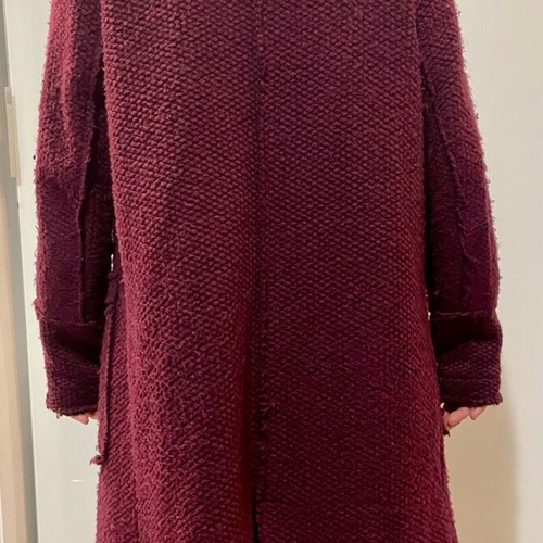 Sunny Studio women's wool coat burgundy like new, open front