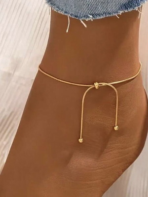 Yellow Gold Anklet Bracelet New