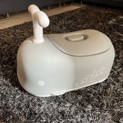 Whale steering potty grey like new with removable bowl
