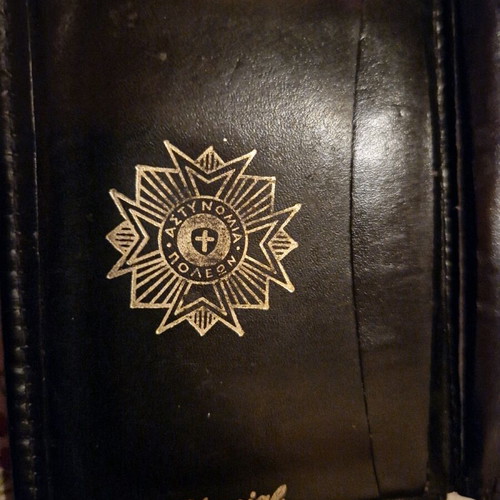 Collector's cap and police wallet used, pack from 60-70s