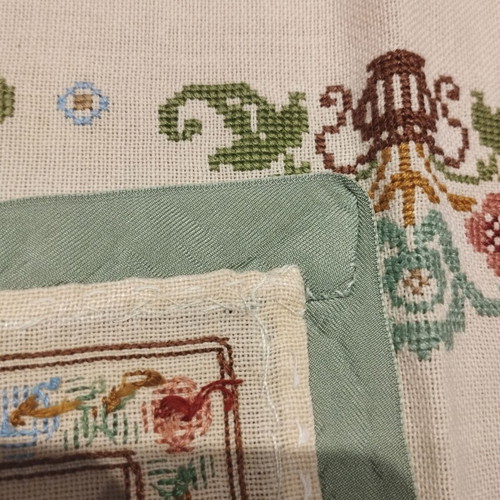 Handmade embroidery like new with velvet finish 36.5×27