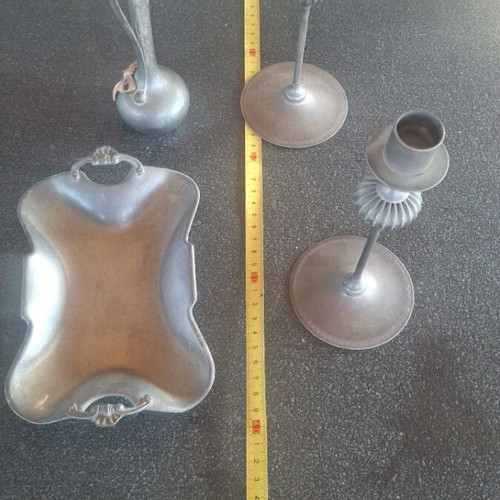 Silver-plated brass decorative items used