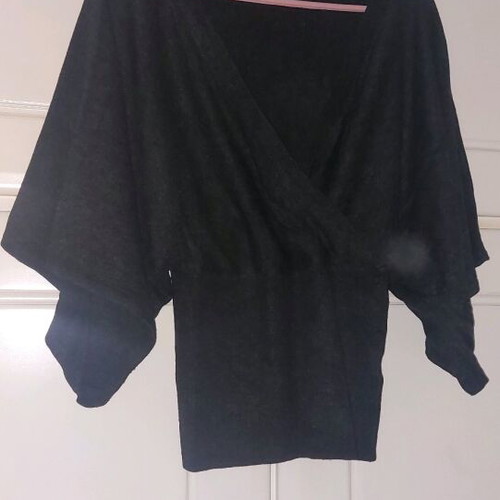 Blouse used gray with 3/4 sleeve, size XL