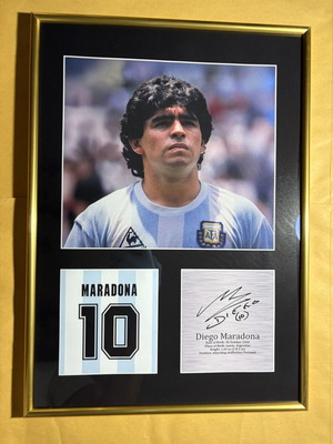 Diego Maradona Υπογεγραμμένο Αφίσα Αργεντινής καινούργιο