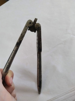 Vintage reversible double-jaw nutcracker used
