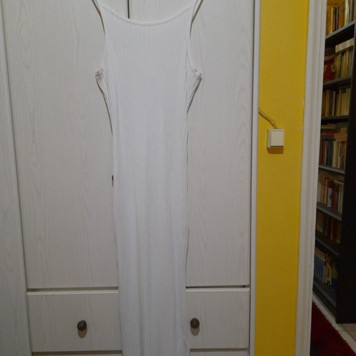 White dress Large by Tally Weijl like new with crisscross back and side slits