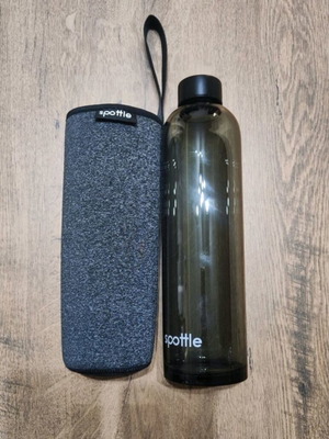 Glass water bottle with thermo sleeve 750ml