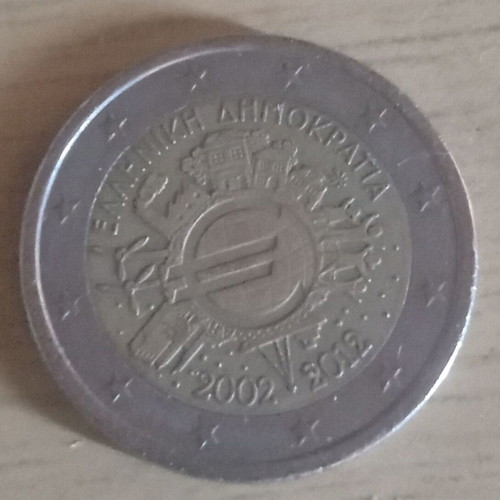 2 Euro 2002-2012 like new, Greece 2012