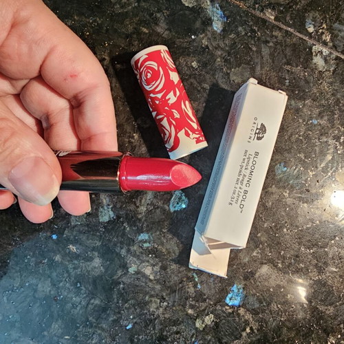 Origins Blooming Bold Lipstick No 22 Poppy Pout new, red matte