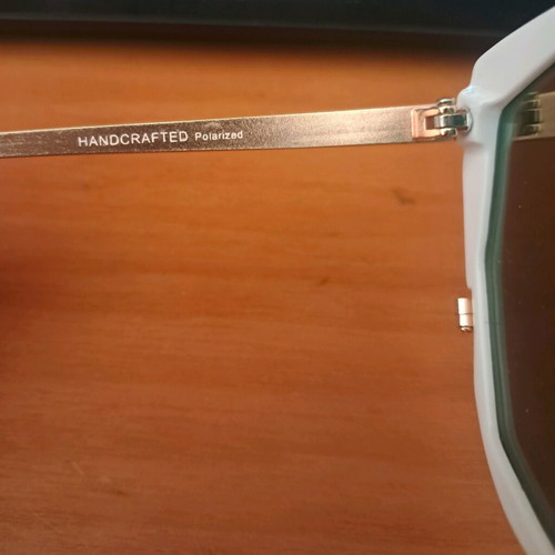 Funky Buddha sunglasses like new, white and pink-gold with mirror lens