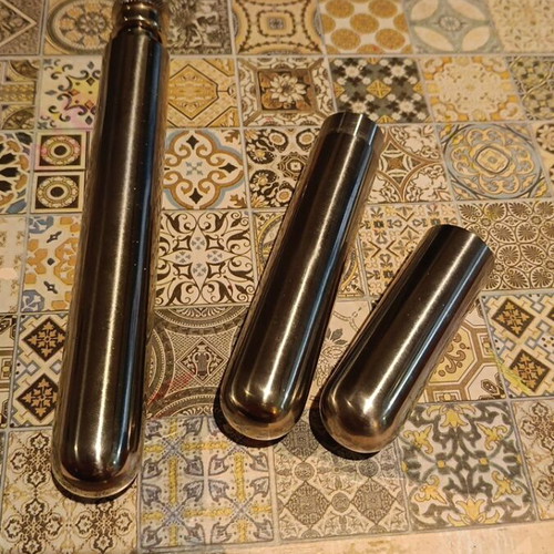 Metal case for cigars and bottle new