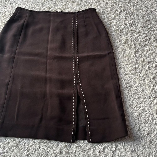 Brown midi skirt used, size 36-38, elastic fabric