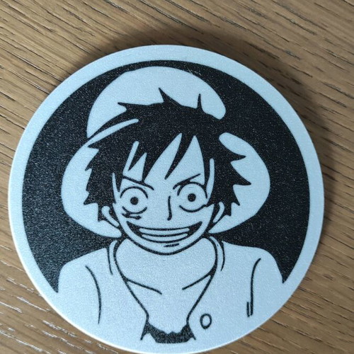 One Piece Coaster Set like new, 10 pieces with stand