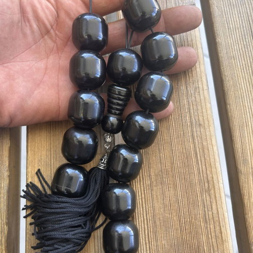 Old mastic komboloi worry beads, 15 beads, large size