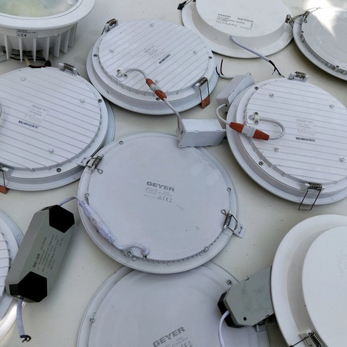 Led ceiling lamps used, pack of 17, 25W and 35W