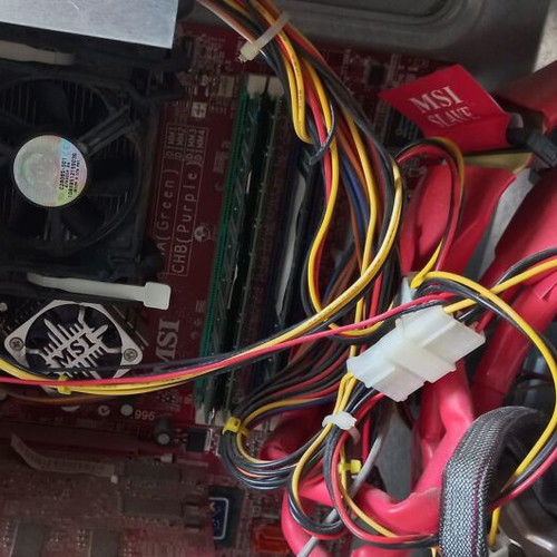 Desktop computer tower used, MSI mainboard, Intel inside, Nvidia Club graphics
