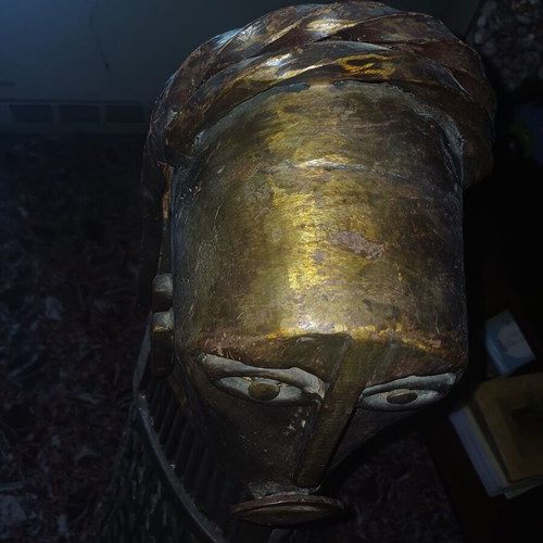 Brutalist metal floor sculpture "PEPPAS", 112cm, 30kg