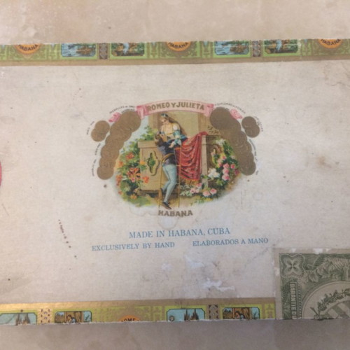 Cigar box used, Cuba, 1972