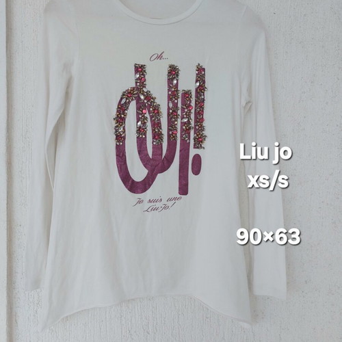 Liu Jo long sleeve blouse with stones, white, XS-S