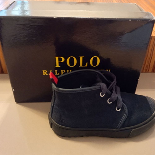 Polo Boys' Casual Shoe Size 27 Blue Suede Like New