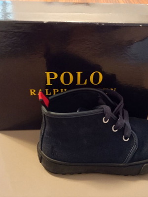 Polo Boys' Casual Shoe Size 27 Blue Suede Like New