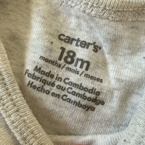 Carter's baby bodysuits, 7 pieces, 18 months