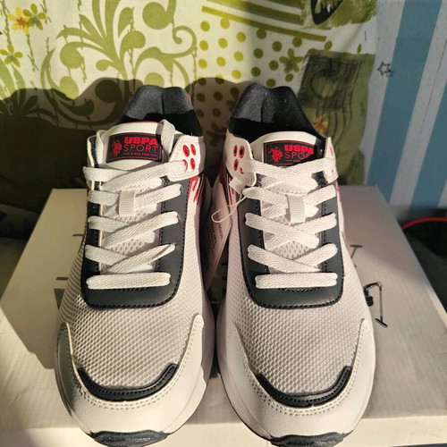 U.S. Polo Assn. Athletic Shoes New, Size 40, White Multicolor