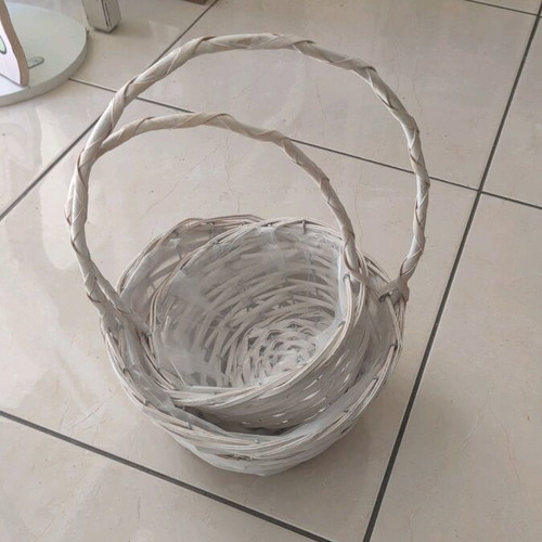 Wicker baskets new, set of 2 pieces