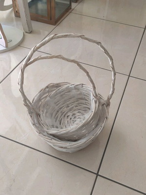 Wicker baskets new, set of 2 pieces