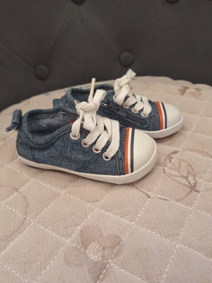 Zara Baby Shoes No 19 Like New, Blue Denim Sneakers