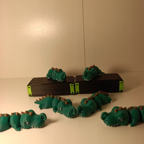 Flexi Dinosaurs 3D Printed with Articulated Moving Body