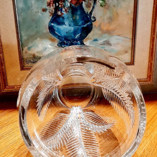 Crystal Vase heavy Bohemia or Rogaska cut lead crystal new