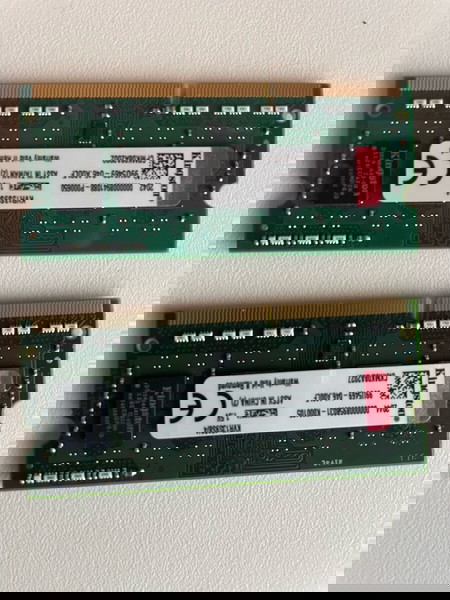 2 μνήμες RAM Kingston 4GB DDR3L 1600MHz για Laptop