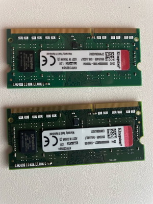 2 RAM памети Kingston 4GB DDR3L 1600MHz за лаптоп