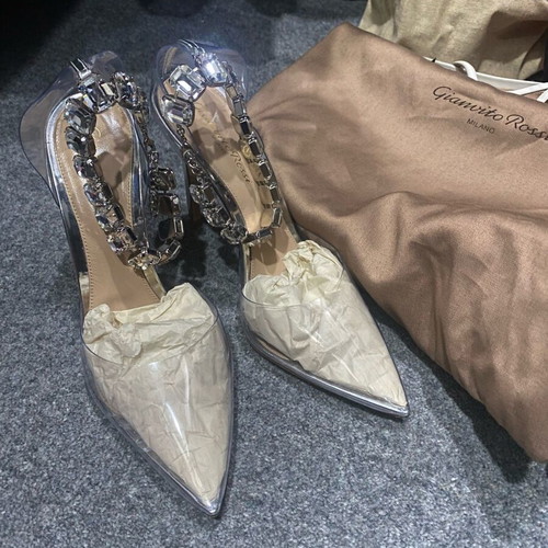 Gianvito Rossi high heels like new, PVC with crystals