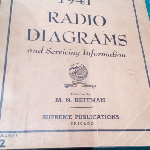 1941 Radio Diagrams like new technical book