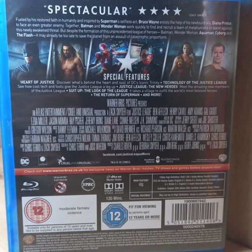 Justice League Blu-ray with Greek subtitles