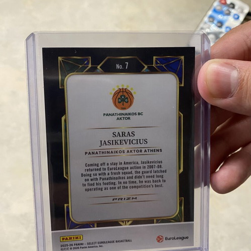 Panini Select 25-26 Crown Jewels Saras Jasikevicius card
