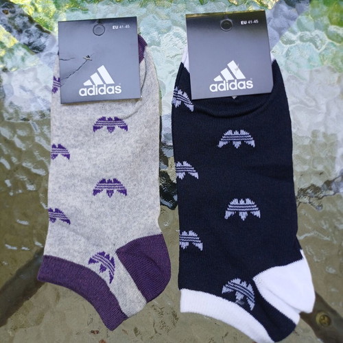 Men's short socks new, pack of 2, sizes 41-45, gray and blue