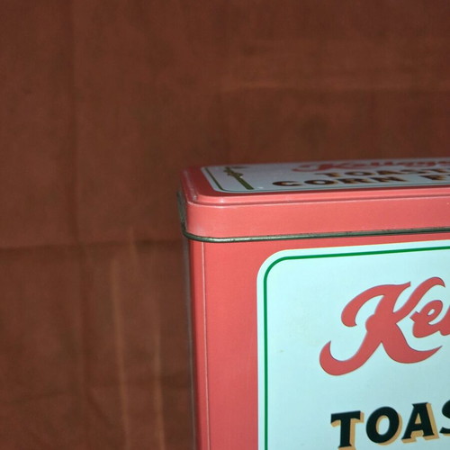 Kellogg's Corn Flakes metal tin used, collectible