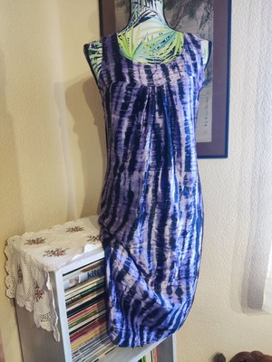 Artisti Italiani sleeveless dress used, purple lilac tie-dye