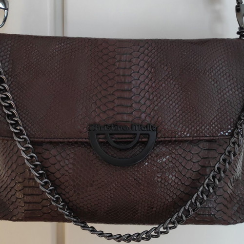 Christina Malle shoulder bag like new, embossed brown