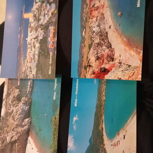 Milos postcards like new, all together