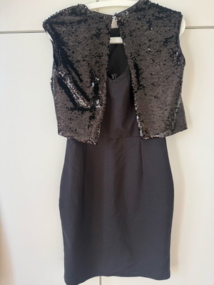 Party dress with sequins H&M like new, black 2-piece set