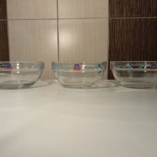 Olympus glass bowl set of 3 for dessert and salads, new