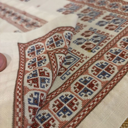 Handmade embroidery used
