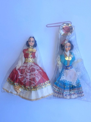 Vintage Greek traditional dolls set new in packaging