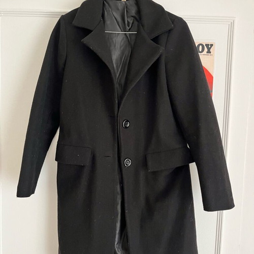 Coat used, black, size S