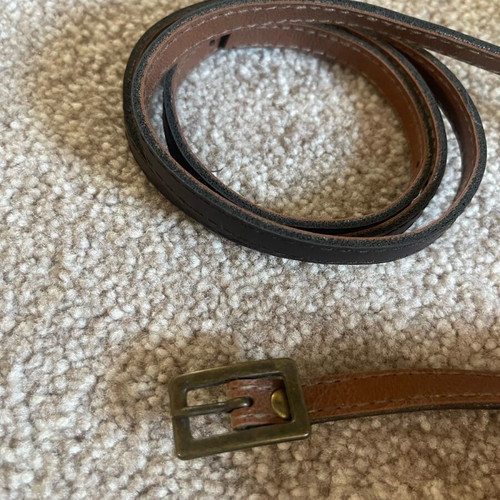 Women's thin belt used, beige, adjustable