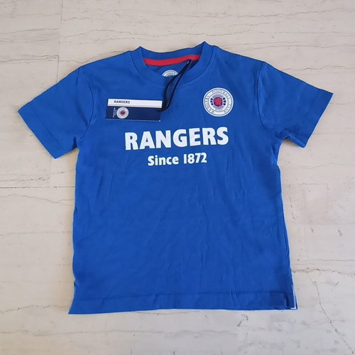Rangers kids T shirt size 5-6 years blue new with tags